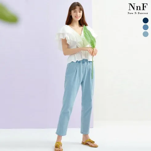 엄마들 사이에서 난리난 NNF 릴렉스핏 배기 데님 팬츠 3종 베스트8